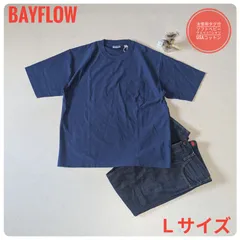 【未使用タグ付】BAYFLOW USAコットン ソフトヘビーウェイトT ブルー メンズLのサムネイル