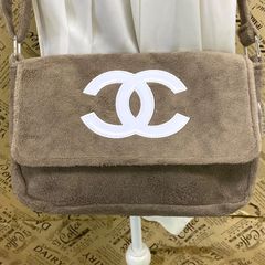 CHANEL シャネル ノベルティ パイル生地 ショルダーバッグ 斜め掛け