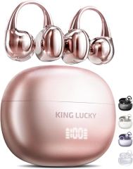 King Lucky Ear Cuff Earphones [Wireless Open Ear Bluetooth Earphones/Ear Cuff/Secure to Fall Off/Waterproof IPX5/Built-in Microphone/Fast Charging/Sound Leakage Suppression/ENC Call/Listen While Doing Other Things] Portable Air Conduction Japanese Design Bluetooth 0012cb18
