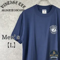 T209【JERZEES】消防署 Fire Dept 両面プリント バックプリント ネイビー〔L〕