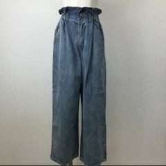 tip top デニムワイドパンツ F ライトブルー ウエストゴム