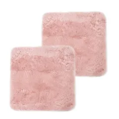 短毛ムートンシートクッション 40×40cm 2枚セット ピンク