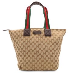 GUCCI グッチ GGキャンバス シェリーライン トートバッグ ショルダー