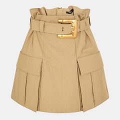 バルマン レディース ボトムスカート ミニ Balmain Womenstructu red Contemporary Mini Skirt Beige ベージュ