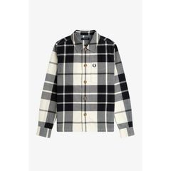 フレッドペリー メンズ アウター ジャケット・ブルゾン シャツ Fred Perry Mens Tartan Twill Overshirt Ecru 560 エクリュ