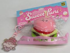 [신품] 스퀴즈 햄버거 (딸기) Sweet Puni 스위트 푸니 실리콘 스퀴즈