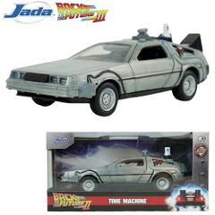 ダイキャスト 1/32 箱入り ミニカーJADA TOYS ジャダトイズBACK TO THE FUTURE PART II TIME MACHINEバックトゥザフューチャー PART2 タイムマシーン デロリアンシルバー SILVER 映画車 SFカーデロリ