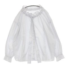 JOURNAL STANDARD LUXE 【Ginny’s】BL 定価20900円 ストライプ フリル ボウタイ リボン ブラウス シャツ 25AW ホワイト レディース ジャーナルスタンダード ラックス【中古】6-0806M♪