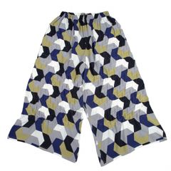 イッセイミヤケISSEY MIYAKE エンボスプリーツ幾何学柄ワイドパンツ マルチ3位