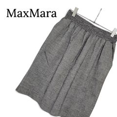 MaxMara マックスマーラ フレアスカート 千鳥格子柄 ハウンドトゥース ウエストゴム イタリア製 白 黒 ホワイト ブラック 527KJ 裏地なし レディース Mサイズ相当 高級感 上品 カジュアル 綺麗めスタイル 春秋冬