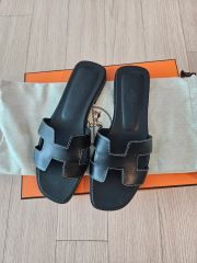 エルメス オアジス サンダル ブラック 黒 HERMES 36.5 23.5 - メルカリ