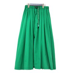 GRAMICCI グラミチ × BEAMS BOY 別注 スカート グリーン FREE プールナイロン ロング スカート Aライン フレア ウエストゴム ギャザー ドローコード 刺繍 ウォッシャブル ボトムス【レディース】【中古】