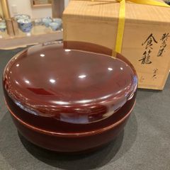 d921 喰籠 溜内黒真塗 堅地屋清兵衛 木箱 茶道具 古物 時代 漆壺斎