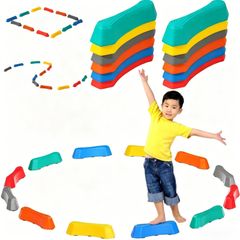 Balance Stones for Children [2026 New Release - Recommended by Active Preschool Teachers] 6/12 Piece Set - Indoor Exercise Equipment - Montessori Style - Balance Training Toy - Core Training - Stepping Stones - Non-Slip - 100kg Weight Capacity - Indoor Use - Exercise - Relieves Lack of Exercise - Toy - Birthday