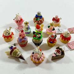 平成レトロ 贅沢スイーツ キーホルダー 10点 リボン バラ チェリー
