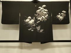 平和屋着物＃中国三大刺繍　相良刺繍　総刺繍　羽織　流水風景花文　黒地　正絹　逸品　CABK3387in