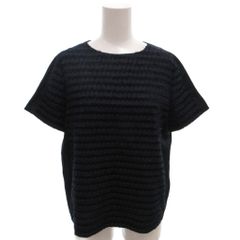 DIRECTOIRE Tシャツ カットソー 38 ネイビー 紺色 ストライプ柄 ラウンドネック 半袖 /MX ■GY99