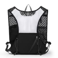 ☆ ホワイト×ブラック ☆ ランニング バッグ ランニングバッグ リュック ランニングリュック サイクリングバッグ サイクリングリュック ランニングベスト サイクリング ランニング メンズ レディース 軽量 トレイルランニング 登山 トレラン 自転車 マラソン
