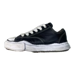 参考上代48400円 Maison MIHARA YASUHIRO PETERSON OG Sole Leather Low-top レザー ピーターソン スニーカー メゾンミハラヤスヒロ A06FW736 ブラック 41 25.5cm （21034M）