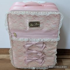 リズリサ LIZ LISA キャリーケース リボン レース 量産型 地雷 ピンク リズリサ LIZ LISA キャリーケース リボン レース 量産型 地雷 ピンク