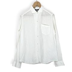 Max Mara 맥스말라 린넨 셔츠 M 긴팔 블라우스 화이트 WO268