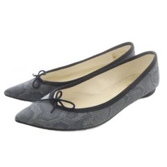 레펫 Repetto brigitte 파이썬 무늬 포인티드 투 펌프스 37.5 그레이