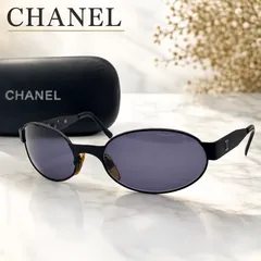 CHANEL シャネル サングラス ココマーク オーバル ブラック ケース付