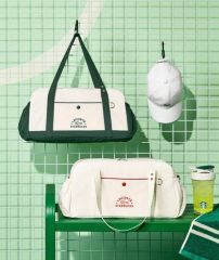 韓国 スタバ ラコステ LACOSTE コラボ バッグ アイボリー - メルカリ