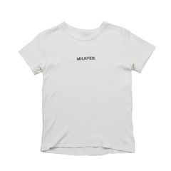milkfed ミルクフェド ロゴ Tシャツ ホワイト ONE レディース 【中古】
