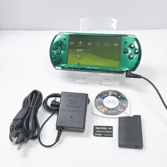 美品 PSP 3000 スピリティッド グリーン 遊べるセット 動作確認済み FW6.60 前期型モデル 純正バッテリー付き ソニー プレイステーション ポータブル SONY PlayStation Portable psp3000 psp 管理番号M2166