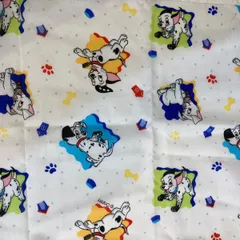 260894 101匹わんちゃんのヴィンテージシーツ ハギレ