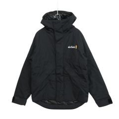美品 WILDTHINGS ワイルドシングス ×GRIP SWANY×Orange ×グリップスワニー×オレンジ ダウンジャケット 難熱 FIREPROOF DENALI フード 面ファスナー 刺繡ロゴ ハイネックジッパー ブラック S メンズ 【中古】