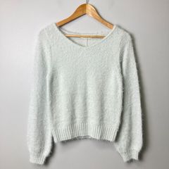 【新品タグ付】【美品】パターン フィオナ PATTERN fiona  Vネックシャギーニットセーター【M】グレー系／灰色系