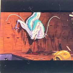 35mm Studio Ghibli Film Strip, Spirited Away, "Haku the Dragon," Released in 2001, Clear Block Frame, Hayao Miyazaki (FLM028)