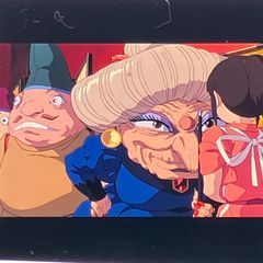 35mm film reel, Studio Ghibli, Spirited Away, "Chihiro and Yubaba," framed, released in 2001, clear block, Hayao Miyazaki (FLM027)