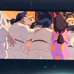 Studio Ghibli 35mm film print of Spirited Away, "Chihiro Lost in the Crowd," Hayao Miyazaki, framed, released in 2001, clear block (FLM023)