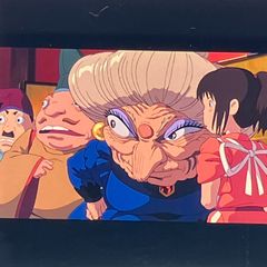35mm Spirited Away Film, Studio Ghibli, "Yubaba and Chihiro," Framed, Released 2001, Hayao Miyazaki, Clear Block (FLM046)