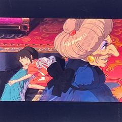 35mm Spirited Away Film, Studio Ghibli, "Yubaba and Chihiro," Released in 2001, Hayao Miyazaki, Framed, Clear Block (FLM040)