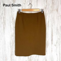 Paul Smith ポールスミス アシンメトリー ウール タイトスカート ブラウン