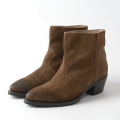 ブッテロ 新品 【定価】59,400円 ポインテッドトゥ ショートブーツ B5224DEGB 35(22cm ダークブラウン スウェード イタリア製 #fz8905
