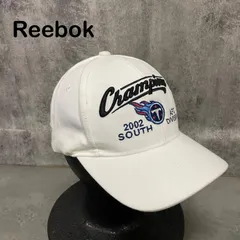 【k-905】Reebok リーボック NFL Tennessee Titans テネシータイタンズ キャップ M 白 ホワイト 2002 AFC SOUTH DIVISION CHAMPIONS 刺繍 USA古着 アメカジ