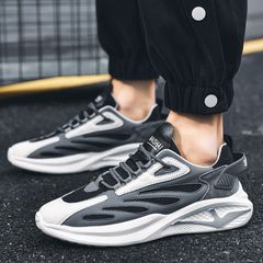 Men's sneakers, men's shoes, men's running shoes, athletic shoes, men's footwear, breathable, casual, comfortable to walk in.