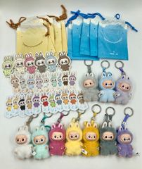 正規品 POPMART イニシャル ラブブ ぬいぐるみ 10点まとめ売り C D E H I Q P Y W ? イニシャルマスコットキーホルダー ポップマート PIN FOR LOVEシリーズ チャームストラップ バラ売り不可 ステッカー付 現状品