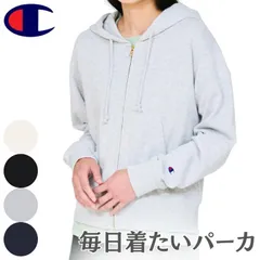 チャンピオン レディース スウェットパーカー ジップフーデッドスウェットシャツ トレーナー トップス フーディ ウィメンズ オフホワイト 白 ブラック 黒 ネイビー アッシュグレー 裏毛 26SS champion CW-D103 M オフホワイト