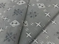 平和屋着物＊夏物　紗紬　琉球絣文様　正絹　逸品　未使用　CABK9114xi
