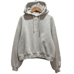 Alexander Wang アレキサンダーワン クロップド プルオーバーパーカー 裏起毛 XS ライトグレー レディース 古着 中古 USED