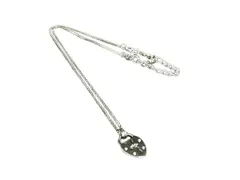 Christian Dior ディオール ネックレス ハート カデナ シルバー系 メタル ラインストーン レディース パドロック 南京錠モチーフ 超美品