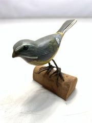 キセキレイ バードカービング 野鳥彫刻 木彫 美術品 彫刻 インテリア