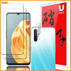 送料無料★【2+2枚セッ】UNEED OPPO Reno3 A 用のガラスフィルム（2枚）+カメラフィルム（2枚）oppo ren