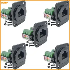 【送料無料】送料無料★PENGLIN RJ45モジュラージャック メス パネルマウント Cat5e 5個